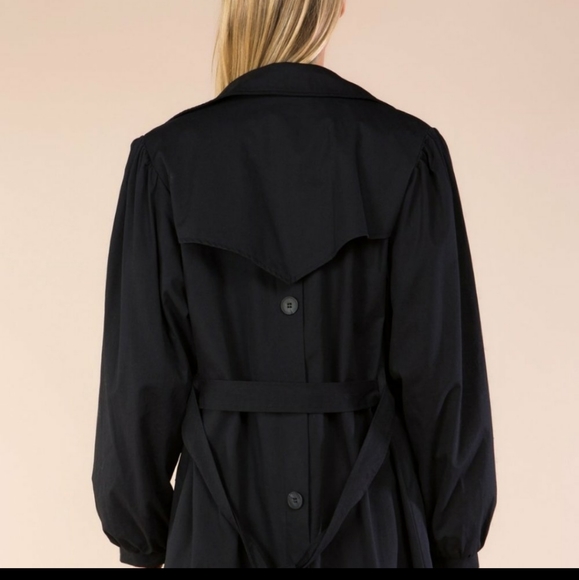 POL Gorgeous Black Long Trenchcoat - Picture 8 of 16